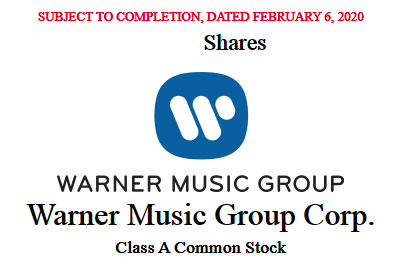 華納音樂，遞交招股書、擬 IPO 上市