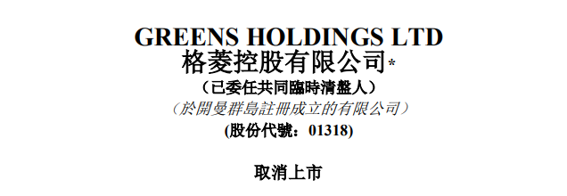 ​今年第14家被聯交所以「上市規則」除牌，格菱控股(01318.HK) 7月6日起取消上市地位